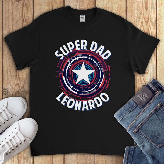 Avenger Captain America Super Dad Custom Name Father's Day Gift