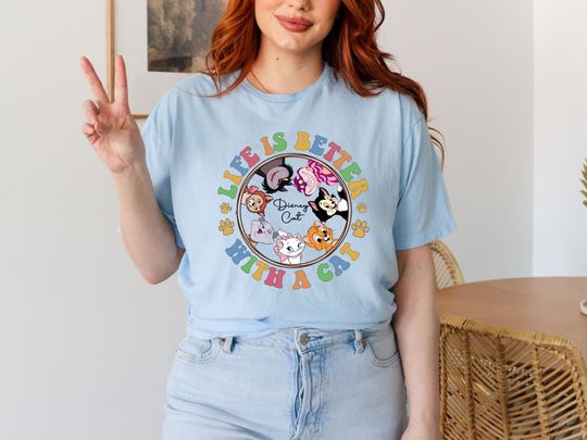 Disney Cats Shirt, Life Is Better With A Cat Shirt, Cat Marie Shirt
