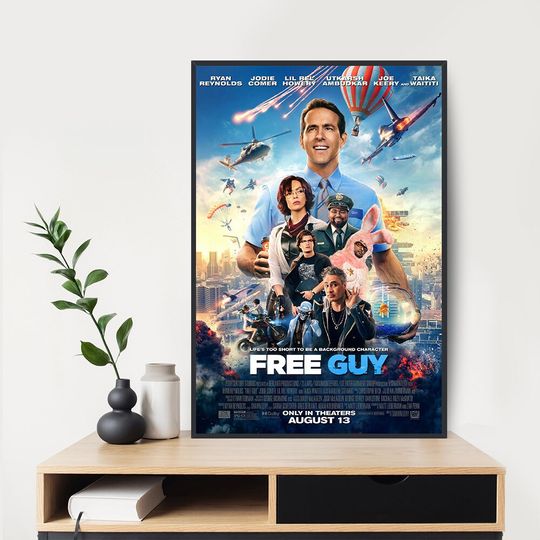 Free Guy Movie Poster, Movie Poster, Home Decor