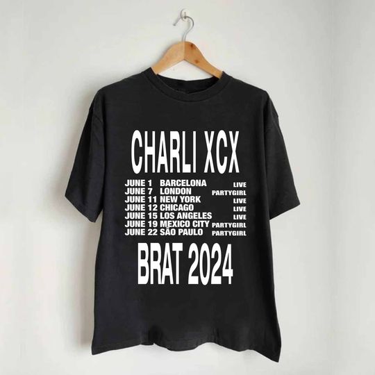 Charli XCX BRAT Tour 2024 Double Sided Shirt