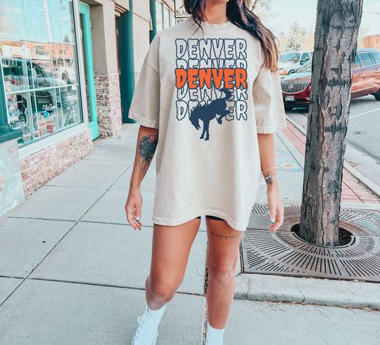 Denver Football T-shirt: Broncos Oversized Shirt - Perfect gift for Broncos Fans
