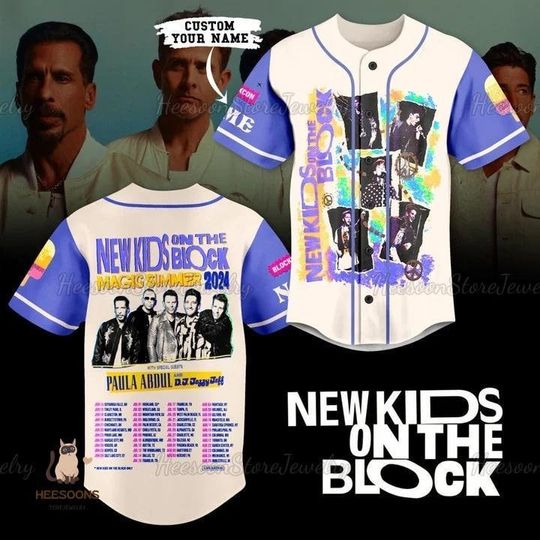 NKOT Block Tour Baseball Jersey, NKOT Block Tour Jersey Shirt, NK on The Block Jersey