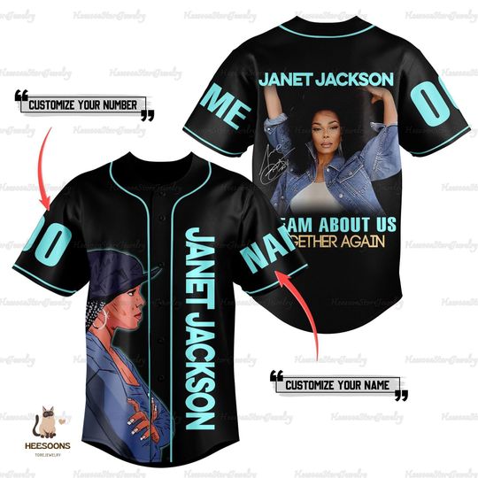 Janet Jackson Baseball Jersey, Janet Jackson Jersey Shirt, Custom Janet Jackson Shirt, Janet Jackson Tshirt