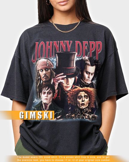 Limited Johnny Depp Shirt Vintage Bootleg Johnny Depp T-Shirt Tee Movie