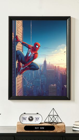 Spiderman Poster, Cartoon Poster, Spider Man Fan Poster