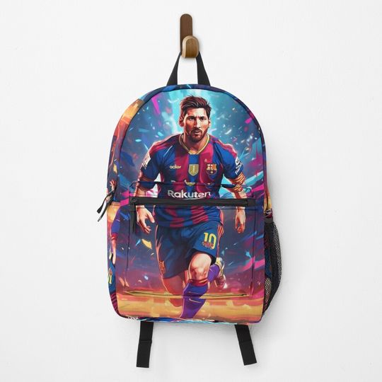 Artistic Work of Argentinian Soccer Star Messi - Lionel Messi Backpack