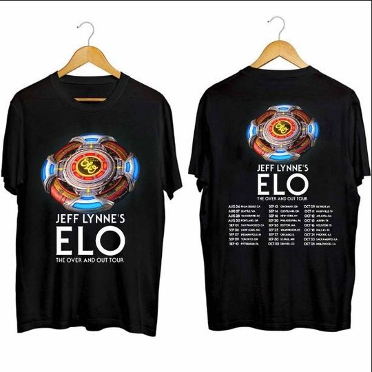 2 Sided Jeff Lynne's ELO - The Over and Out Tour 2024 Unisex Shirts