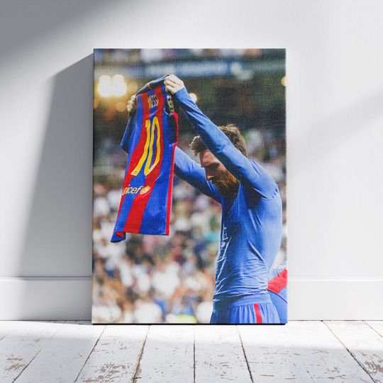 Messi Barcelona Poster, Football Gift