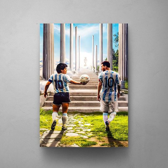 LIONEL MESSI & Diego Maradona Poster, Messi Poster