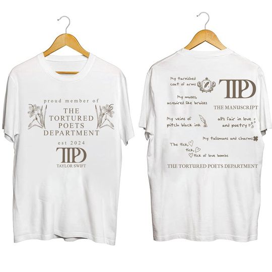 2 Sided The Tortured Poets Department Unisex Tshirt