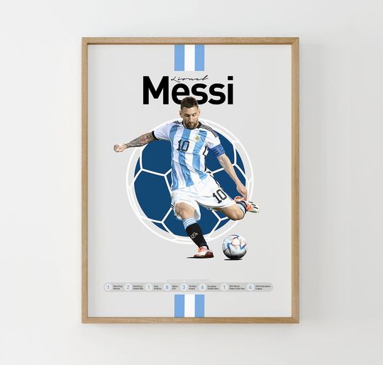 Lionel Messi Argentina Digital Print, Messi Print, Messi Poster