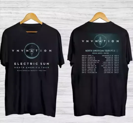 New VNV Nation Tour 2024 shirt Short Sleeve MenT-Shirt