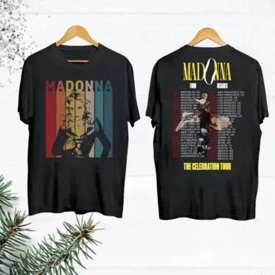 Madonna 90s Vintage Shirts, 2024 Tour Madonna The Celebration T-Shirt Men Women
