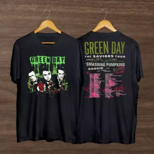 Green Day The Saviors 2024 Tour Shirt 2 sides