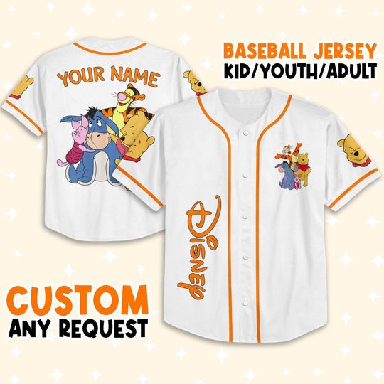 Personalize Winnie The Pooh Friends Jersey