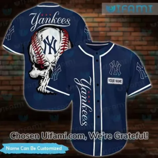 Personalized Yankees Jersey Promising Skull NY Yankees Gift