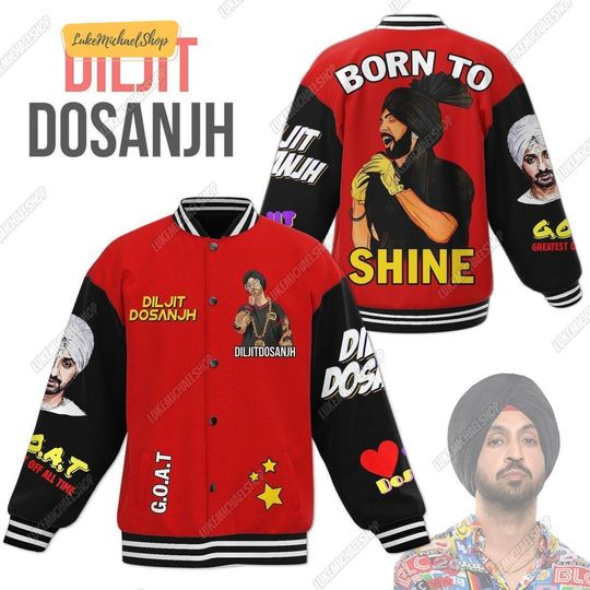 Diljit Dosanjh Baseball Jacket, Punjabi Singer Jacket Men, Desi Singer Racing Jacket, Indian Singer Streetwear Jacket