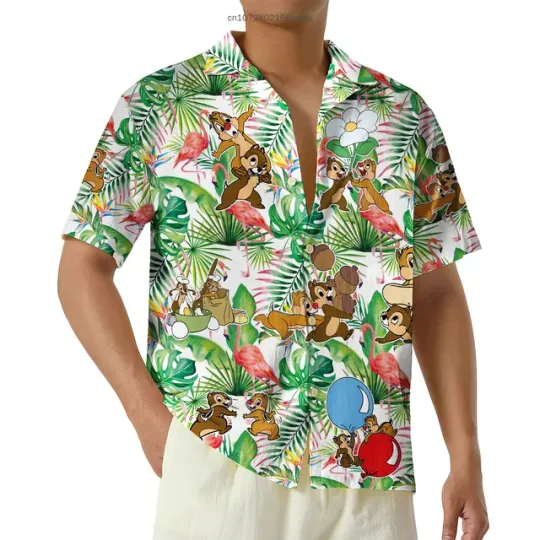 Disney Chip and Dale Chipmunk Hawaiian Shirt