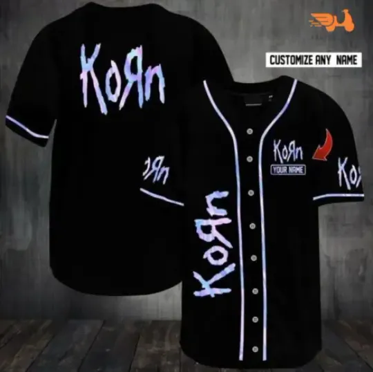 Personalized Korn Metal Rock Band 3D Print Baseball Jersey Fanmade