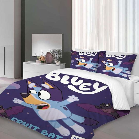 Custom BlueyDad Bingo Three-Piece Bedding Sets, Home Decor Gift