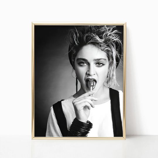Madonna Queen of Pop Print Singer Music Poster