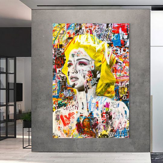 Madonna - Chris Rose Painting | Banksy Style Wall Art