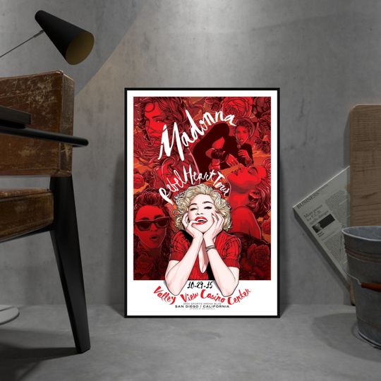 Madonna Poster, Queen of Pop Wall Art, Wall Decor