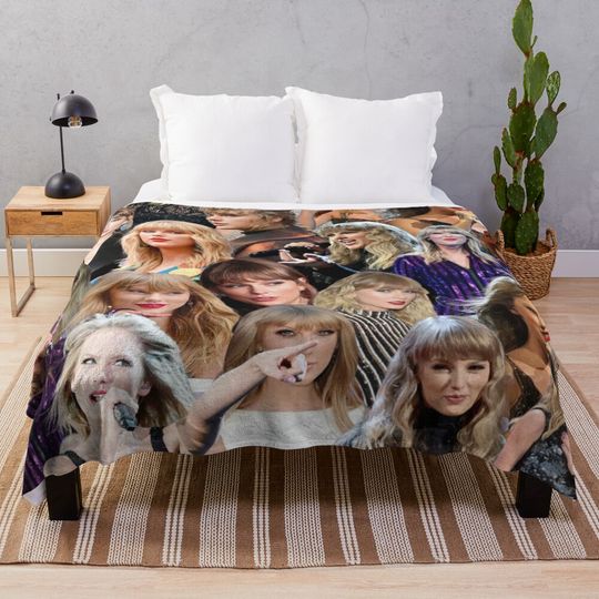taylor photo collage Throw Blanket