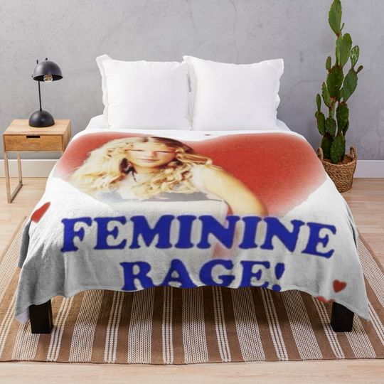 Feminine rage Taylor Throw Blanket