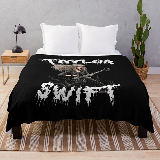 Taylor Black Metal Throw Blanket