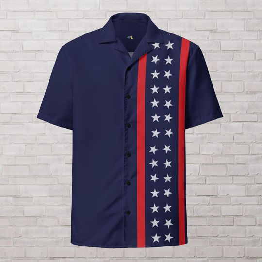 Patriotic Retro Hawaiian Shirt