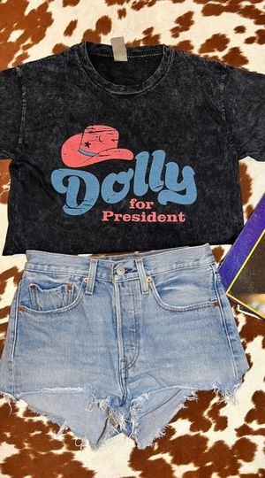 Dolly For President Crop Top
