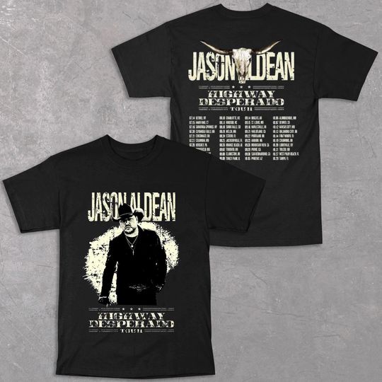 Vintage Style Jason Aldean Highway Desperado Tour T-Shirt