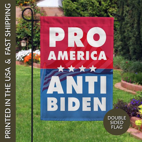 Pro America Anti Biden Garden Flag, Anti Biden Garden Flag, Donald Trump Flag, 2024 Trump Flag, Anti Biden Sign