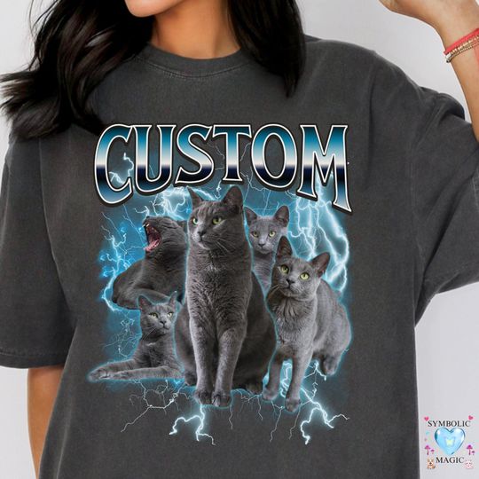 Custom Vintage Pet Shirt, Personalize Bootleg Retro 90's Tee Gift For Her