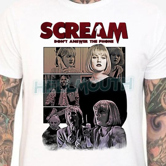 Scream Movie T-shirt. Casey Becker -  Drew Barrymore