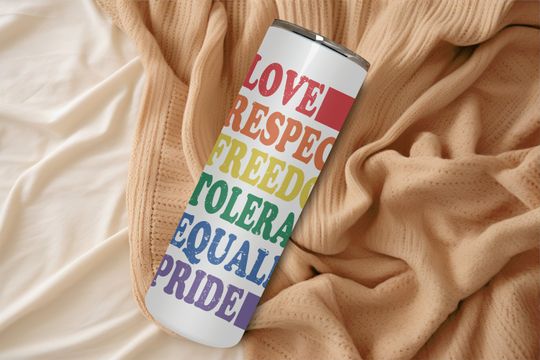 Rainbow Tumbler, Pride Tumbler, LGBT Suport Tumbler, Gay, Lesbian