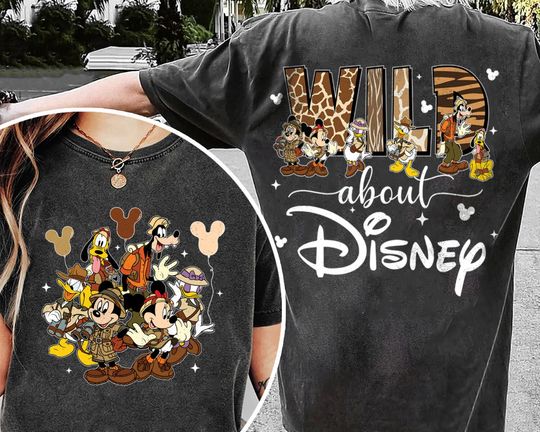 Wild Safari Park Minnie Pluto Goofy Donald Friends Adventure Tee, Magical Place Shirt, 2024 Family Trip T-shirt