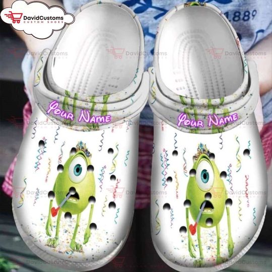 Mike Wazowski Monsters Inc University Disney Clogs Shoes