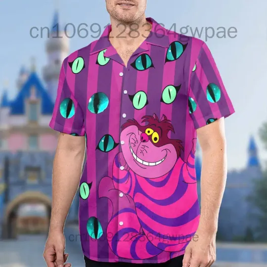 Disney Cheshire Cat On the Beach Hawaiian Shirt