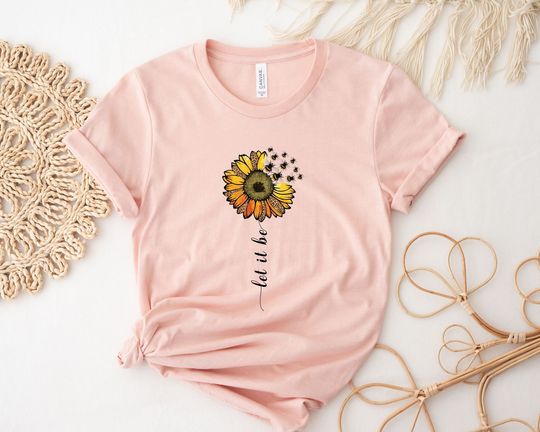 LIB Shirt, Sunflower Shirt Women ,Wildflower Shirt for Women, Flower Shirt, Mom Birthday Gift, Gift For Her, Honey Bee Shirt