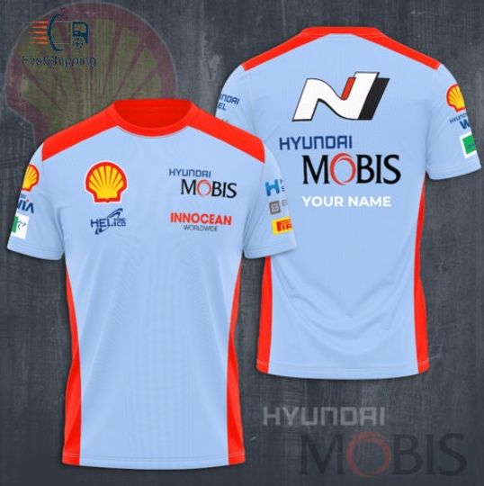 Custom Name Hyundai Mobis Motorsport Racing 3D Shirt