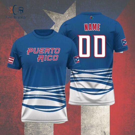 Personalized Puerto Rico Baseball, Baseball Classic 3D T-Shirt