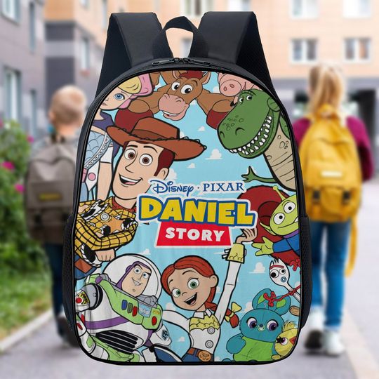 Personalized Toy Movie Backpack, Toy Movie School Bag, Back To School Gift