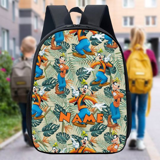 Personalize Backpack Animated Dog Beach 3D Bag, Back To School, Birthday Gift
