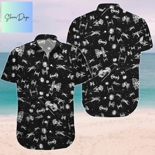 Disney Star Wars Button Shirt, Star Wars Hawaiian Shirt, Star Wars Vacation Shirt