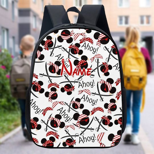 Personalize Backpack Mouse Cruise Pirate Bag, Back To School, Birthday Gift