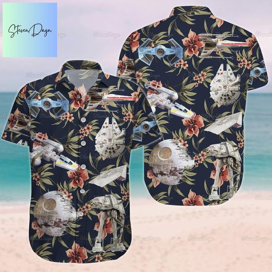 Star Wars Hawaiian Shirt, Star Wars Button Shirt, Disney Movie Shirt, Summer Shirt