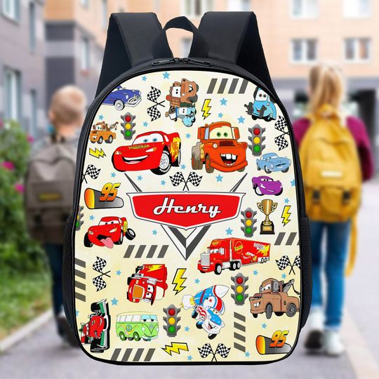 Personalized Car Backpack, Birthday Kid Gifts, Cartoon Gift