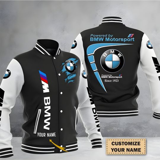 Personalized BMW Motorsport Printed Baseball Jacket, BMW Jacket, Gift For Lovers, Gift For Men And Women, Gift Birthday, Gift For Him.